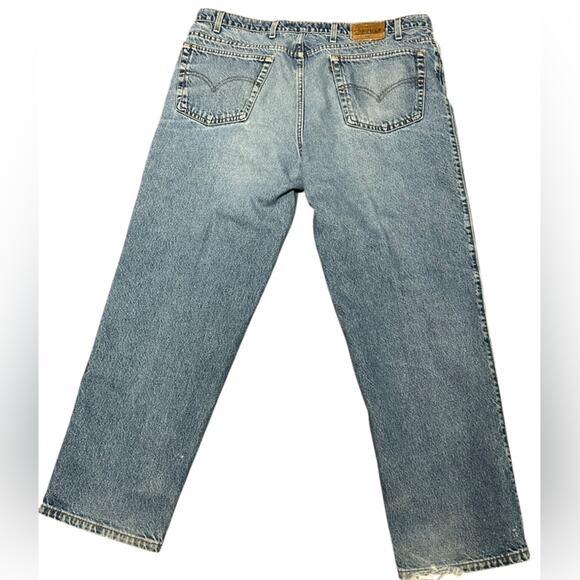 Vintage Golden Tan Tab 1997 Levi’s 540 Relaxed Fit 44 x 30 Cotton Denim Jeans - Picture 2 of 11